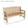 Anderson Teak Kingston 3-Seater Bench- dimension - Anderson Teak Kingston 3-Seater Bench- dimension