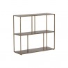 Sunpan Eiffel Low Bookcase Antique Brass in Medium - Front Side Angle