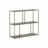 Sunpan Eiffel Low Bookcase Antique Brass in Medium - Front Side Angle - Sunpan Eiffel Low Bookcase Antique Brass in Medium - Front Side Angle