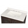 Crawford and Burke Paredes 31" Distressed Brown Single Bathroom Vanity, Upper Top Angle