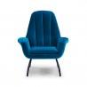 Bellini Modern Living Alberto Accent Chair Blue, Dark Grey, Light Grey, Front View