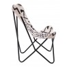 Rabat Accent Chair Beige & Black- Side View 2
