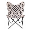 Rabat Accent Chair Beige & Black- Front View