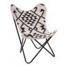 Rabat Accent Chair Beige & Black- Front View 2