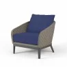 Marbella Club Chair in Echo Midnight, No Welt - Front Side Angle - Marbella Club Chair in Echo Midnight, No Welt - Front Side Angle