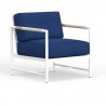 Sabbia Club Chair in Echo Midnight, No Welt - Front Side Angle