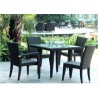 PVC Rattan 5-pc Patio Table Set