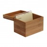 Oceanstar Bamboo Recipe Box with Divider - Opened with Dividers