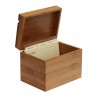 Oceanstar Bamboo Recipe Box with Divider - Half-Opened with Dividers