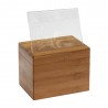 Oceanstar Bamboo Recipe Box with Divider - Closed with Dividers