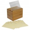 Oceanstar Bamboo Recipe Box with Divider - Set with Dividers