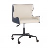 Sunpan Gianni Office Chair - Dillon Cream-Dillon Thunder - Front Side Angle
