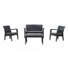 Alaska 4-Piece Seating Set with Cushions-Anthracite Front