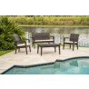 Alaska 4-Piece Seating Set with Cushions-Brown Cream