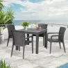 Rainbow Outdoor Alberta 5-Piece Dining Set Anthracite - Rainbow Outdoor Alberta 5-Piece Dining Set Anthracite