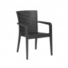 Rainbow Outdoor Alberta Set of 2 Stackable Armchair-Anthracite