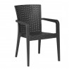 Rainbow Outdoor Alberta Set of 2 Stackable Armchair-Anthracite Side