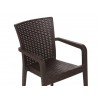 Rainbow Outdoor Alberta Set of 2 Stackable Armchair-Brown Side