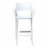 Rainbow Outdoor Bella Set of 2 Stackable Barstool White Front
