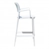 Rainbow Outdoor Bella Set of 2 Stackable Barstool White Side