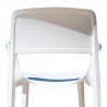 Rainbow Outdoor Bella Set of 2 Stackable Barstool White Back Half VIew