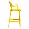 Rainbow Outdoor Bella Set of 2 Stackable Barstool Yellow Side