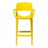 Rainbow Outdoor Bella Set of 2 Stackable Barstool Yellow Front