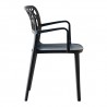 Rainbow Outdoor Elsa Set of 2 Stackable Armchair Anthracite- Side