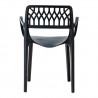 Rainbow Outdoor Elsa Set of 2 Stackable Armchair Anthracite- Back