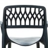 Rainbow Outdoor Elsa Set of 2 Stackable Armchair Anthracite- Half Back