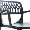Rainbow Outdoor Elsa Set of 2 Stackable Armchair Anthracite- Half Front
