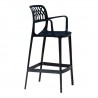 Rainbow Outdoor Elsa Set of 2 Stackable Barstool Anthracite