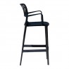 Rainbow Outdoor Elsa Set of 2 Stackable Barstool Anthracite Side