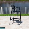 Rainbow Outdoor Elsa Set of 2 Stackable Barstoo Anthracite
