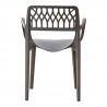 Rainbow Outdoor Elsa Set of 2 Stackable Armchair Cappuccino- Back