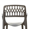 Rainbow Outdoor Elsa Set of 2 Stackable Armchair Cappuccino- Half Back