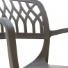 Rainbow Outdoor Elsa Set of 2 Stackable Armchair Cappuccino- Arm VIew