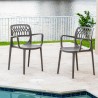 Rainbow Outdoor Elsa Set of 2 Stackable Armchair Cappuccino