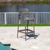 Rainbow Outdoor Elsa Set of 2 Stackable Barstool Cappuccino