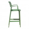Rainbow Outdoor Elsa Set of 2 Stackable Barstool Green Side