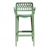 Rainbow Outdoor Elsa Set of 2 Stackable Barstool Green Back
