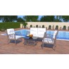 Gala 4-Piece Seating Set w/cushion-Cappuccino Side