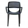 Rainbow Outdoor Mila Set of 2 Stackable Armchair Anthracite Front