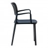 Rainbow Outdoor Mila Set of 2 Stackable Armchair Anthracite Side