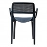 Rainbow Outdoor Mila Set of 2 Stackable Armchair Anthracite Back