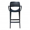 Rainbow Outdoor Mila Set of 2 Stackable Barstool Anthracite Back