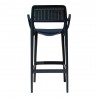 Rainbow Outdoor Mila Set of 2 Stackable Barstool Anthracite Front