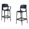 Rainbow Outdoor Mila Set of 2 Stackable Barstool Anthracite