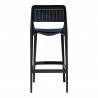 Rainbow Outdoor Mila Set of 2 Stackable Barstool Anthracite Without Arm Back
