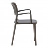 Rainbow Outdoor Mila Set of 2 Stackable Armchair Cappuccino Side